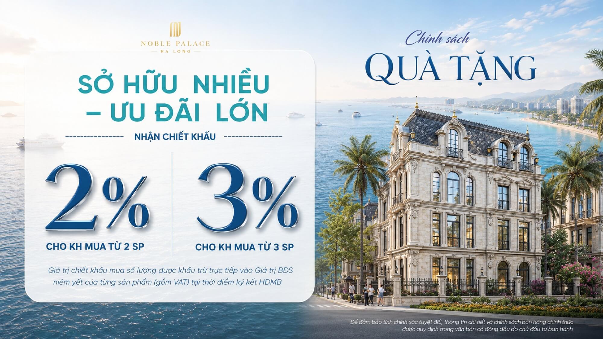 chính sách bán hàng dự án noble palace hạ long