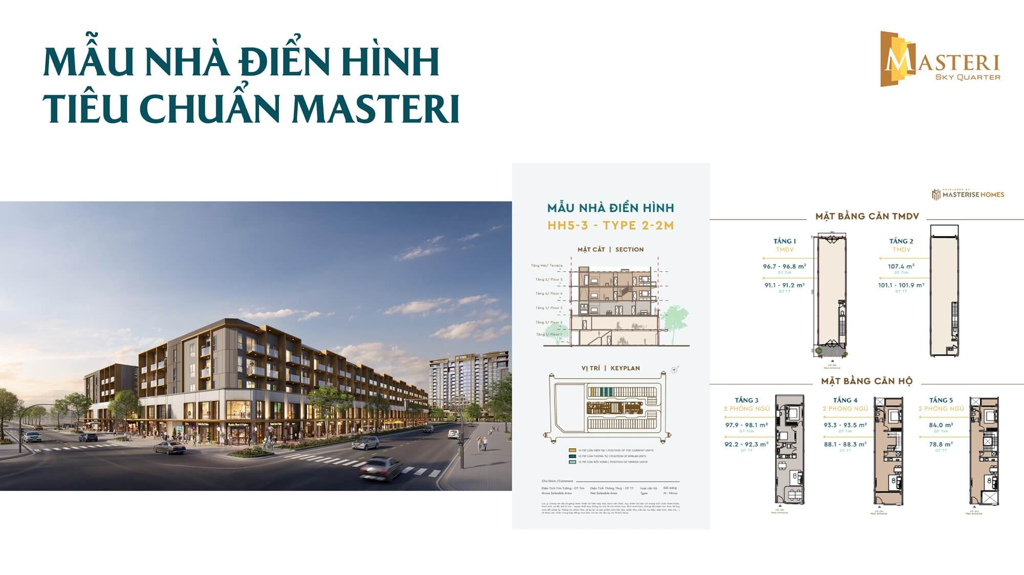 mặt bằng căn TMDV dự án masteri sky quarter đan phượng