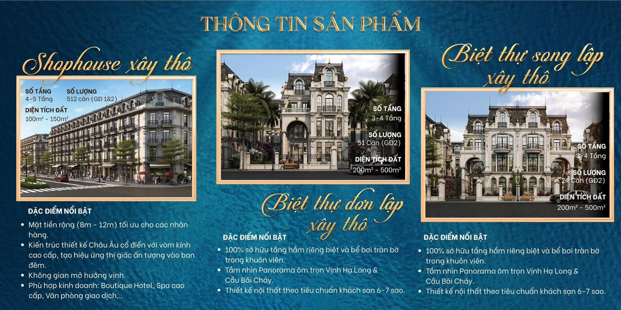 sản phẩm dự án noble palace hạ long
