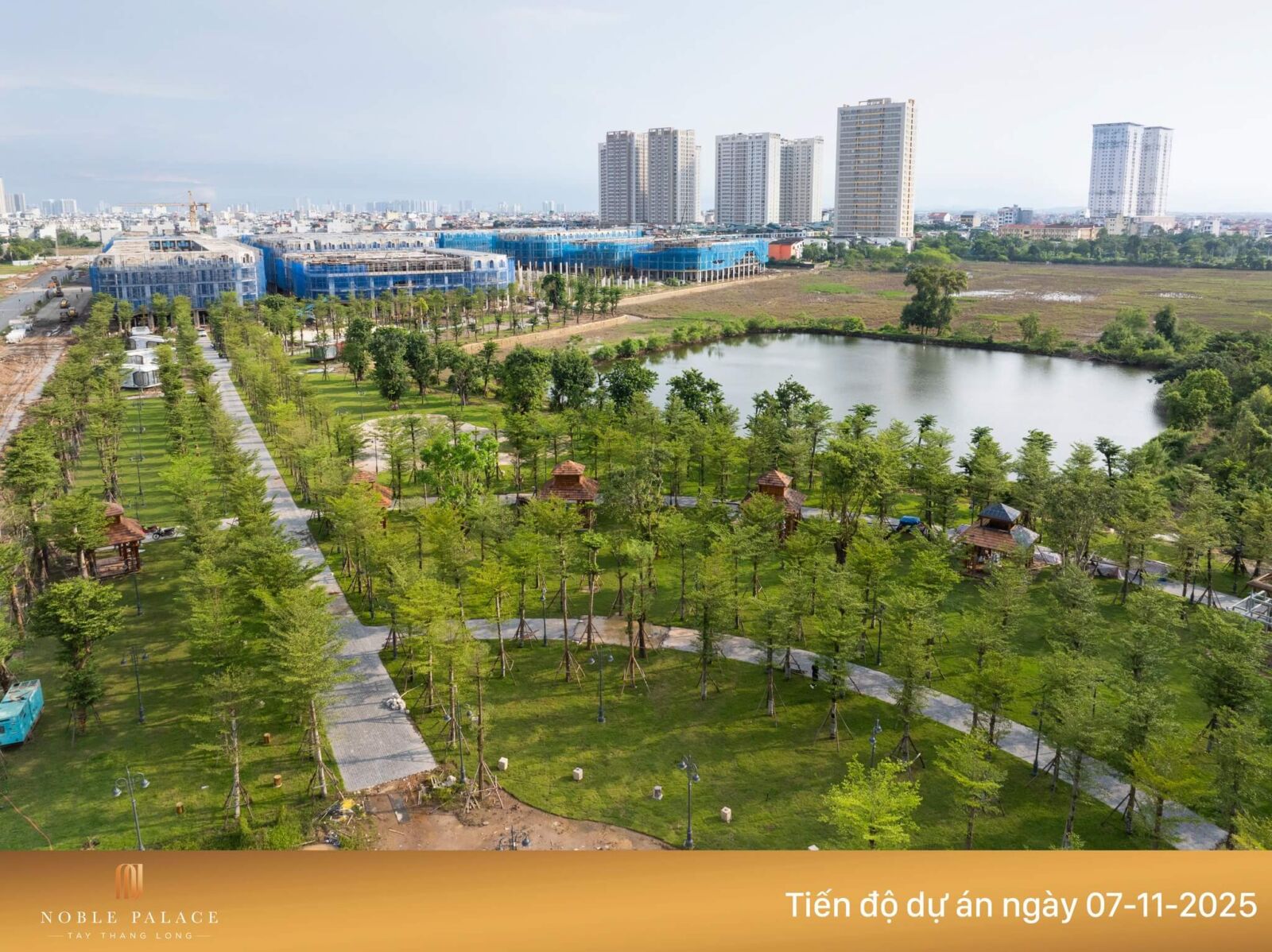 Tiến độ xây dựng dự án Noble Palace Tây Thăng Long tháng 11/2025