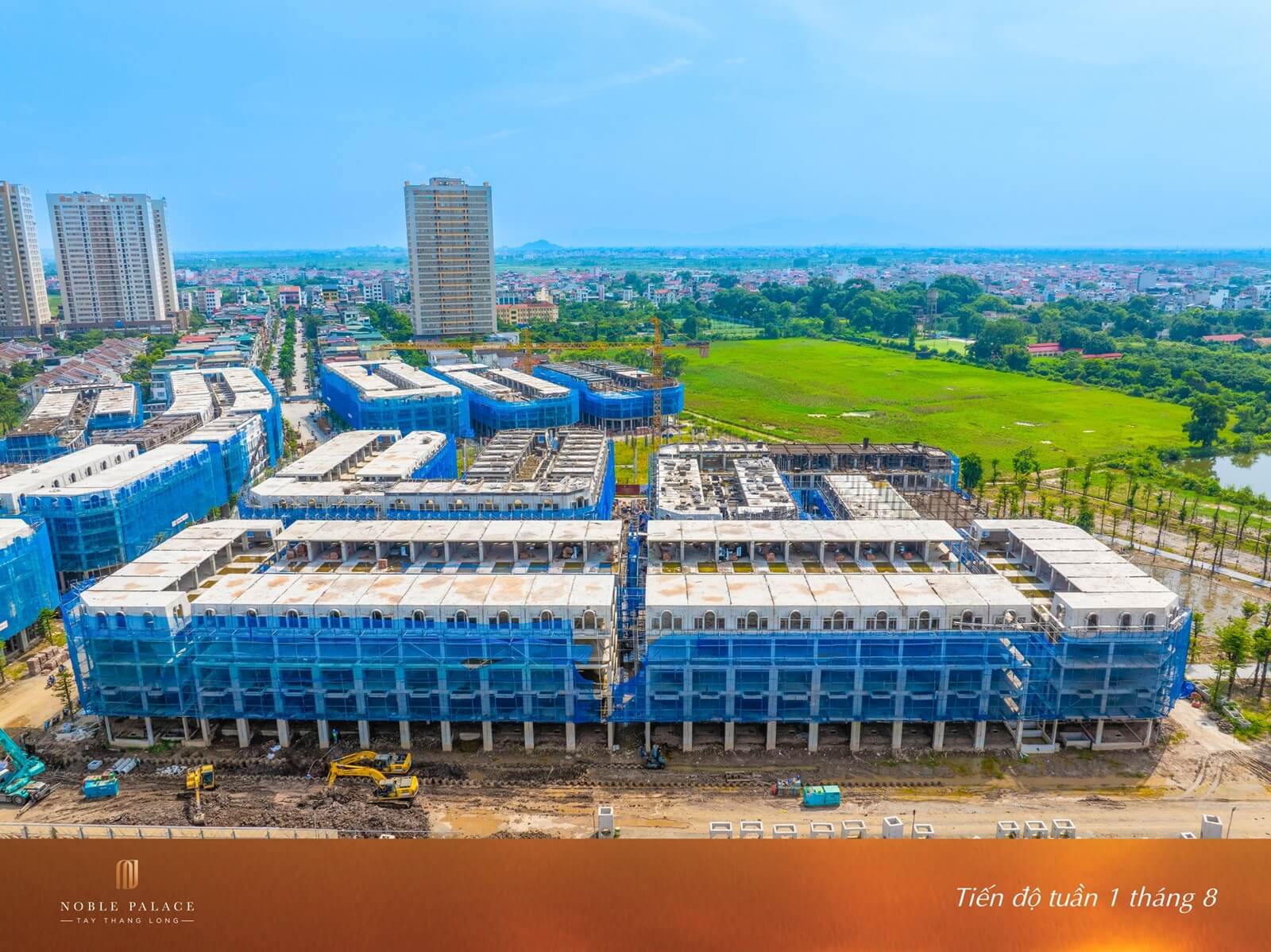 Tiến độ xây dựng dự án Noble Palace Tây Thăng Long tháng 8/2025