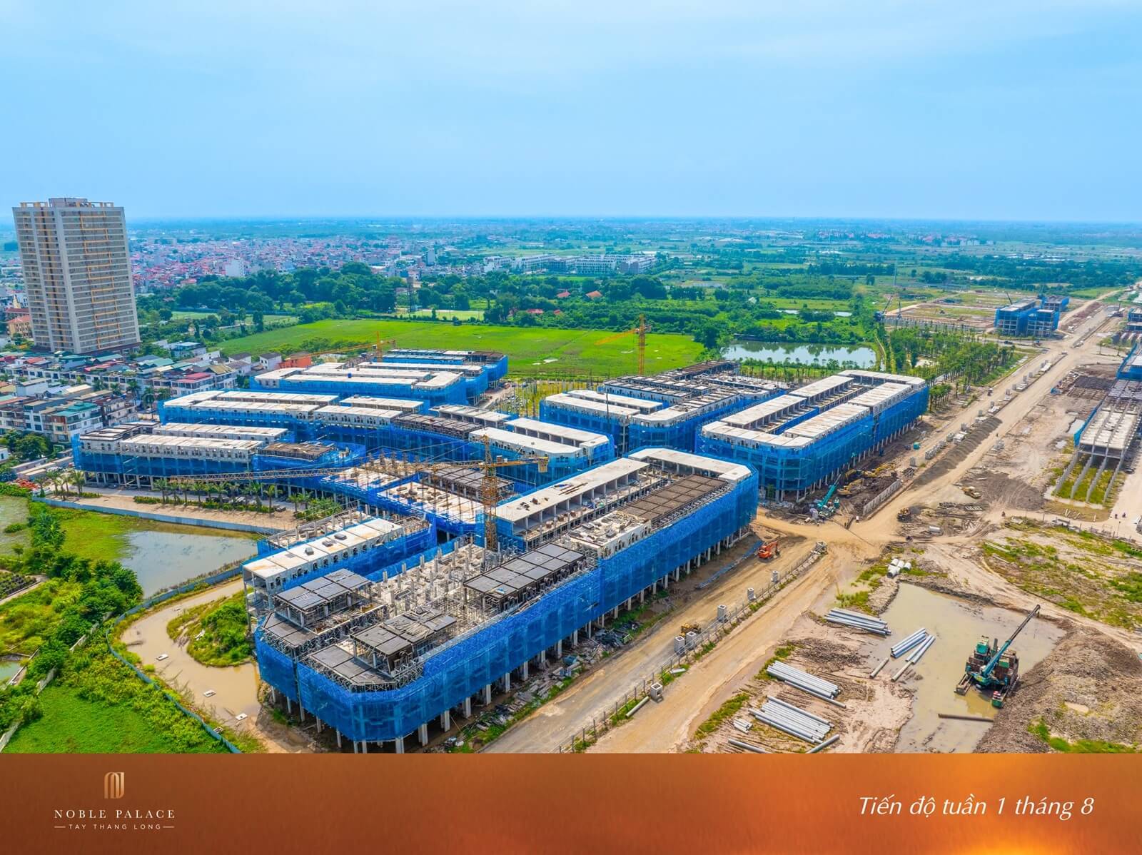 Tiến độ xây dựng dự án Noble Palace Tây Thăng Long tháng 8/2025