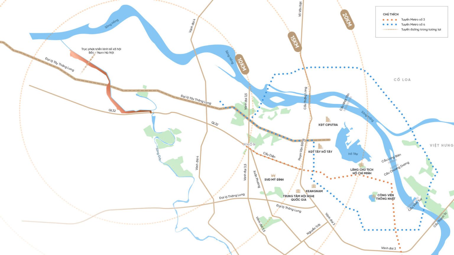 vị trí dự án noble palace riverside phúc thọ